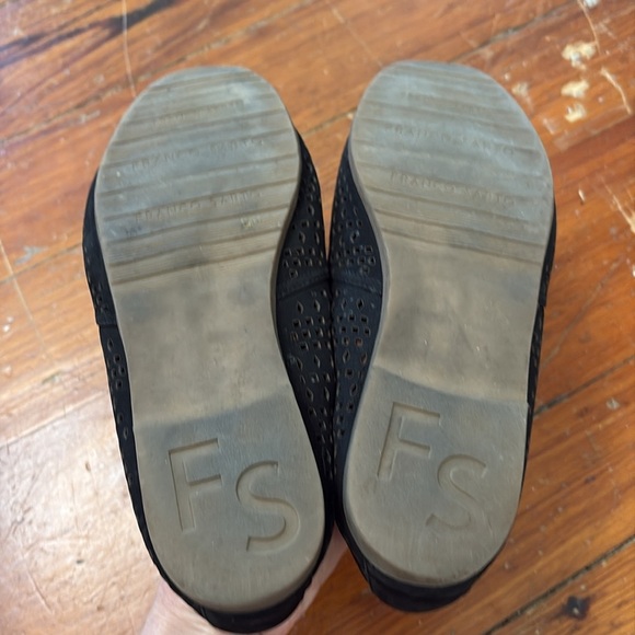 Franco Sarto Flats Laser Cut Black Suede Shies size 8.5 - Picture 5 of 6